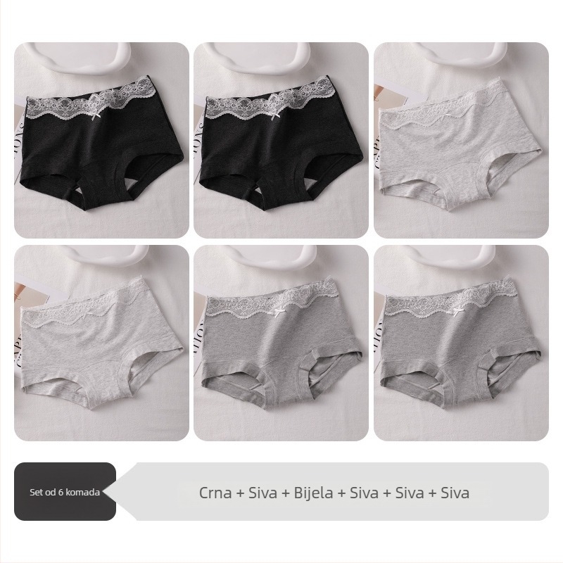 Boxer briefs za tinejdžerice, antibakterijske, prozračne, 100% pamuk, srednji pojas, ravna tkanina