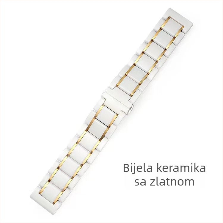 Keramički kaiš s kopčom leptira za Huawei GT4/3, kompatibilan sa Samsung satovima i Xiaomi Yizhu
