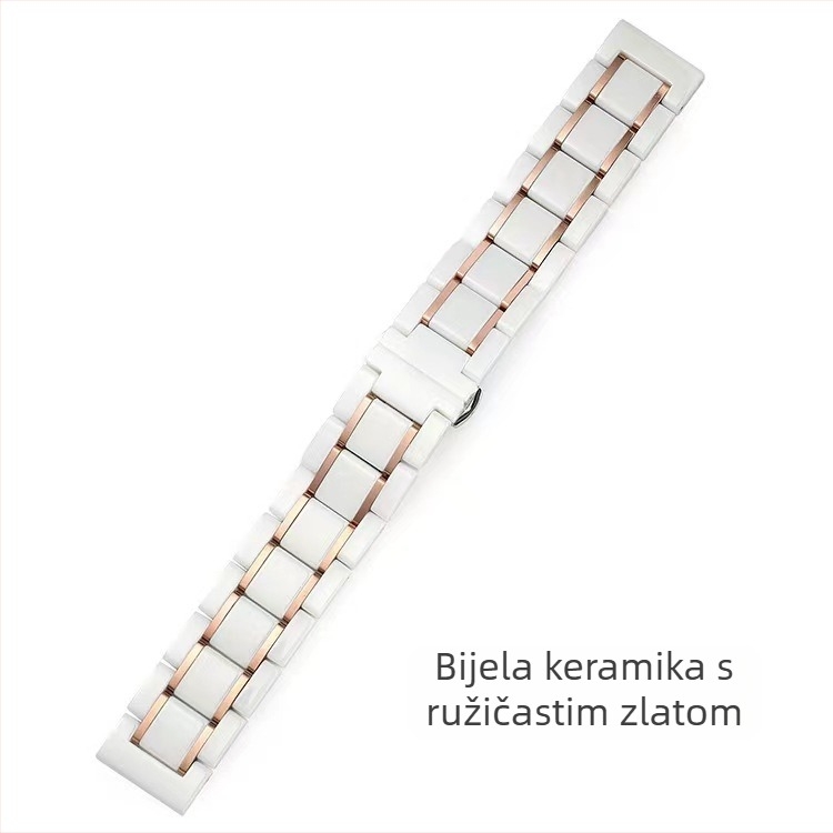 Keramički kaiš s kopčom leptira za Huawei GT4/3, kompatibilan sa Samsung satovima i Xiaomi Yizhu