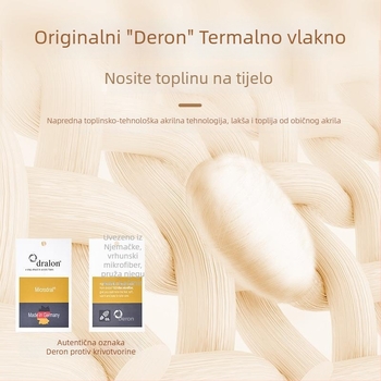 Unisex termalni komplet donjeg rublja Derong od akrilnih vlakana, grijanje, antibakterijski, ekstra debeli 301–350 g/m², dugi rukav top i hlače