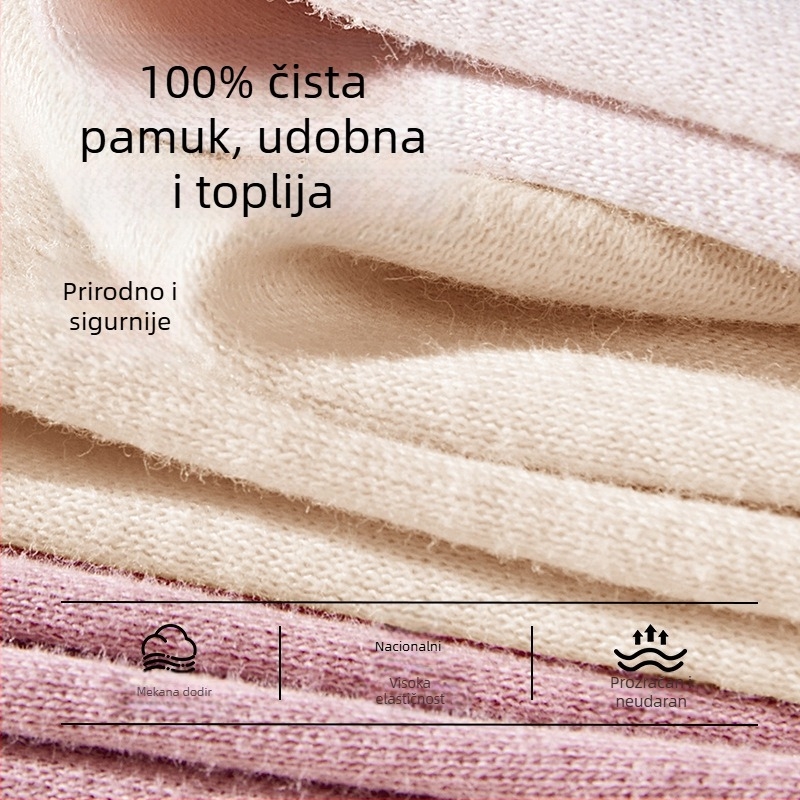 Ženske termo hlače od 100% pamuka, debele, jednoslojne, zadržavaju toplinu