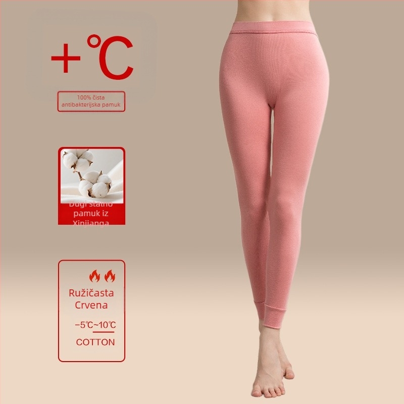 Ženske termo hlače od 100% pamuka, debele, jednoslojne, zadržavaju toplinu