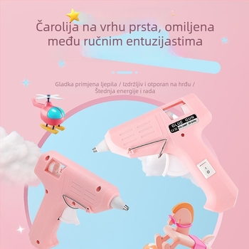 Električno pištolo za topljenje ljepila za dječje rukotvorine; viskoznost visoka, snažno vezivanje; kompatibilno s ljepilnim štapićima i trakama