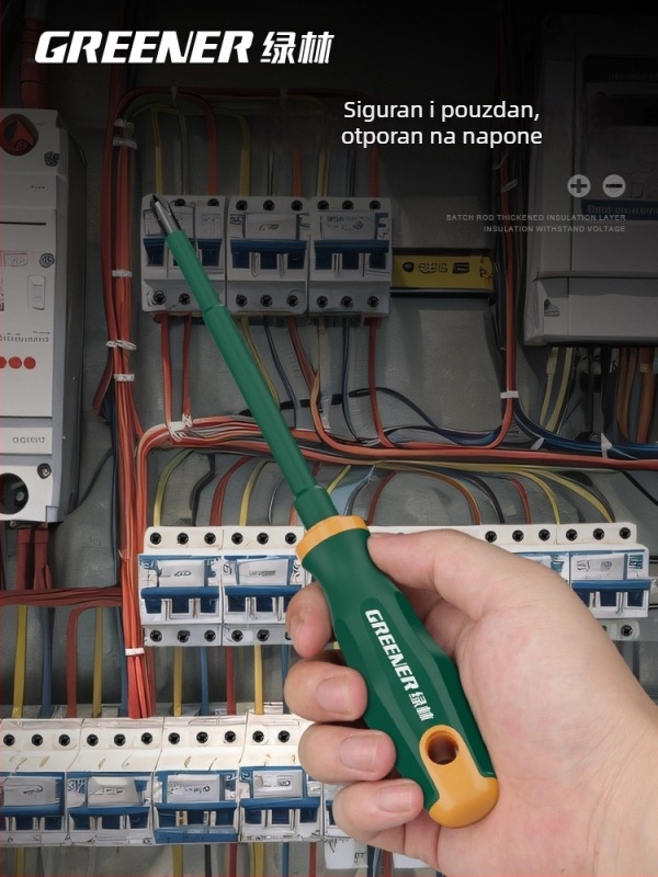 Električarski odvijač s križnom glavom, plastična ručka