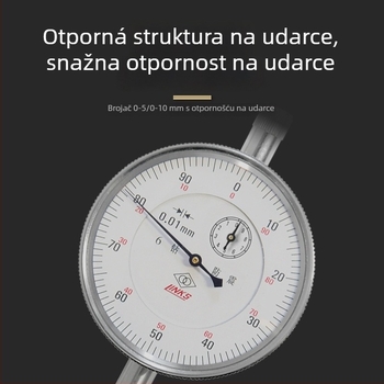 Indikator s kazaljkom na magnetnoj bazi, otporan na udarce, raspon 0-1-3-5-10-30-50, GB1219-2008, marka Ha Amount