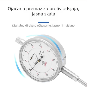 Indikator s kazaljkom na magnetnoj bazi, otporan na udarce, raspon 0-1-3-5-10-30-50, GB1219-2008, marka Ha Amount