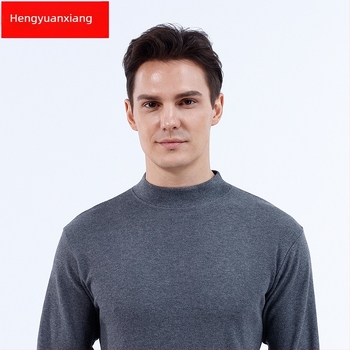 Muški pamučni termalni set donjeg rublja – pulover gornji dio, kružni vrat, dugi rukavi, 100% pamuk, jednodijelni sloj