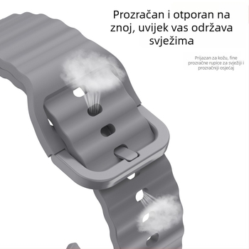 Silikonska narukvica za Samsung Watch7 s valovitim šavom, 20 mm, kompatibilna s Galaxy pametnim narukvicama