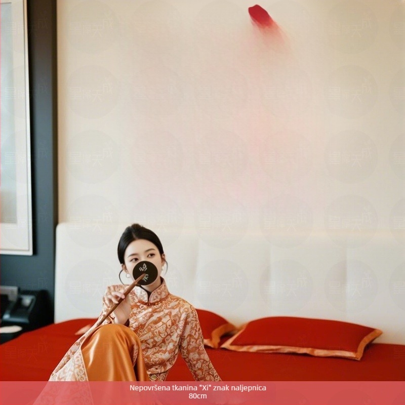 Naljepnice s izrezanim papirom u novokineskom stilu za ukrašavanje svadbene spavaće sobe – Materijal: flokirani tekstil; Uvoz: Ne; Marka: Drugo; Kategorija: Sretne riječi