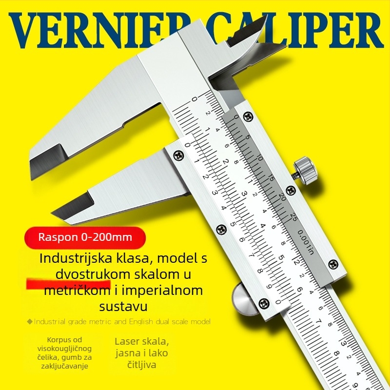 Digitalni klizni mjerač od nehrđajućeg čelika – industrijska klasa, visoka preciznost, digitalni zaslon
