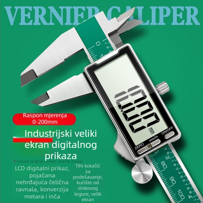 Digitalni klizni mjerač od nehrđajućeg čelika – industrijska klasa, visoka preciznost, digitalni zaslon