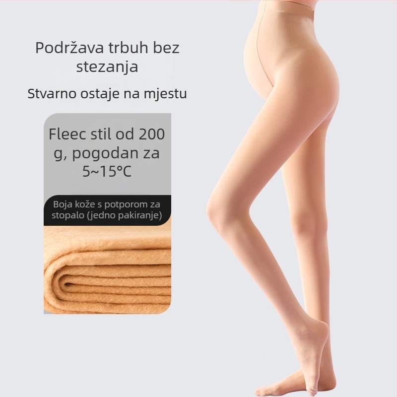Trudničke hulahopke s nogom – oblikujuće, tanke, najlon, jednobojne