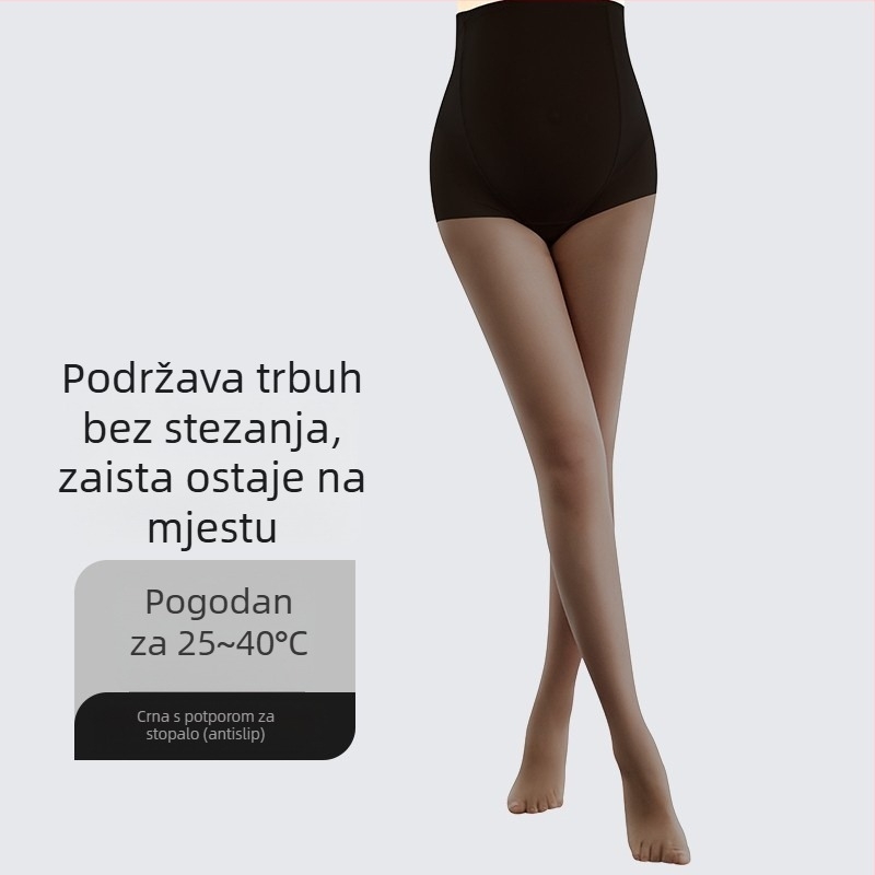 Trudničke hulahopke s nogom – oblikujuće, tanke, najlon, jednobojne