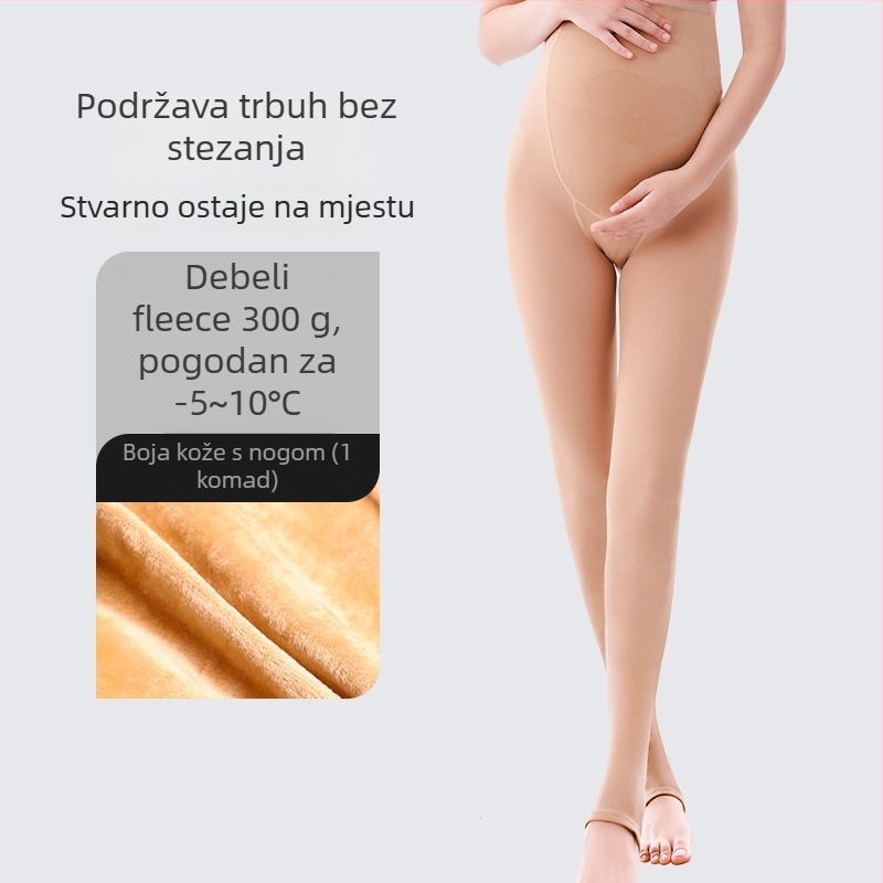 Trudničke hulahopke s nogom – oblikujuće, tanke, najlon, jednobojne