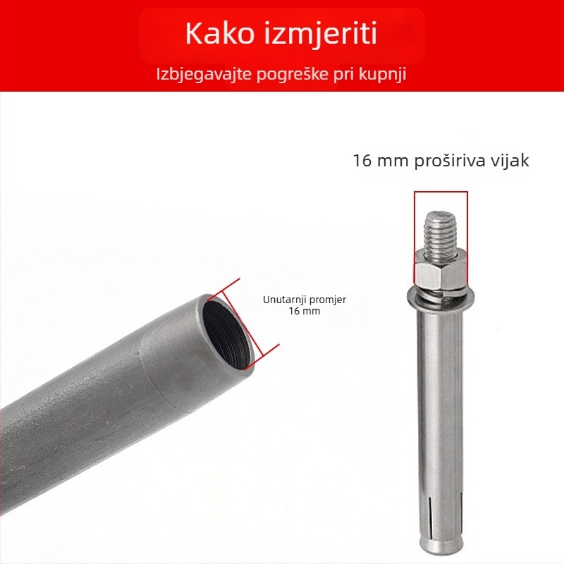 Krom čelični mehanički proširivač vijka – Perkusijsko kućište za ugradnju sidra, Nacionalni standard, 1-dijelni komplet, za popravak strojeva