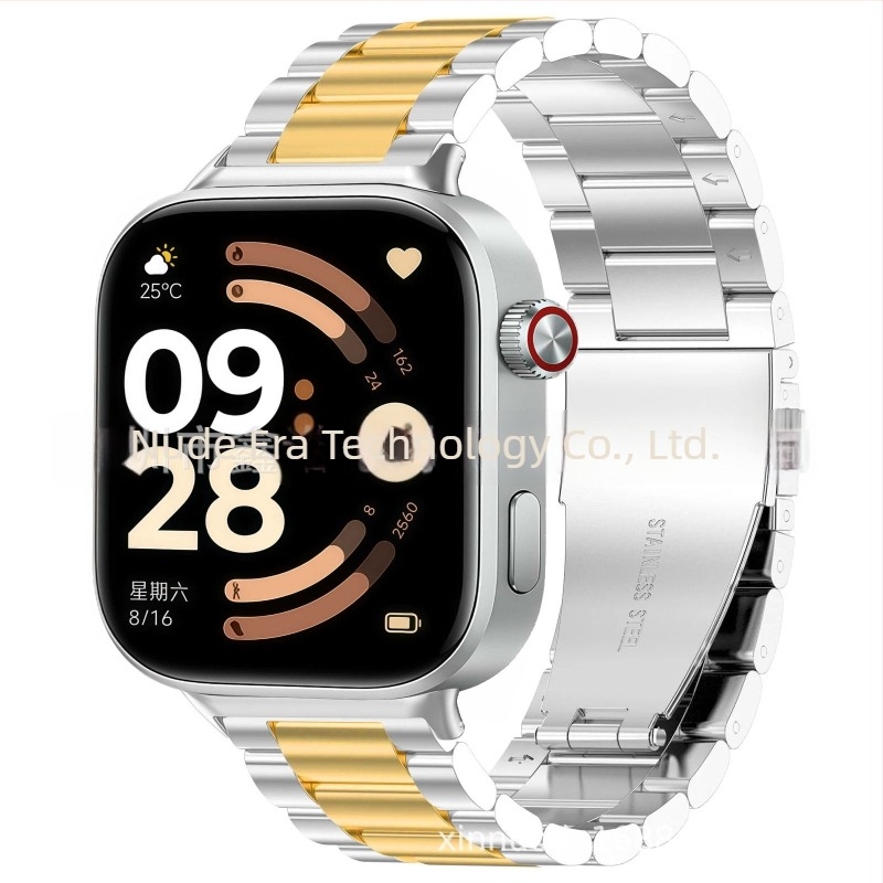 Trostruki metalni kaiš za Redmi Watch 6, nehrđajući čelik, dvostruko kopčanje