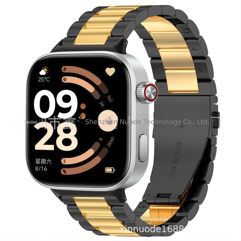 Trostruki metalni kaiš za Redmi Watch 6, nehrđajući čelik, dvostruko kopčanje
