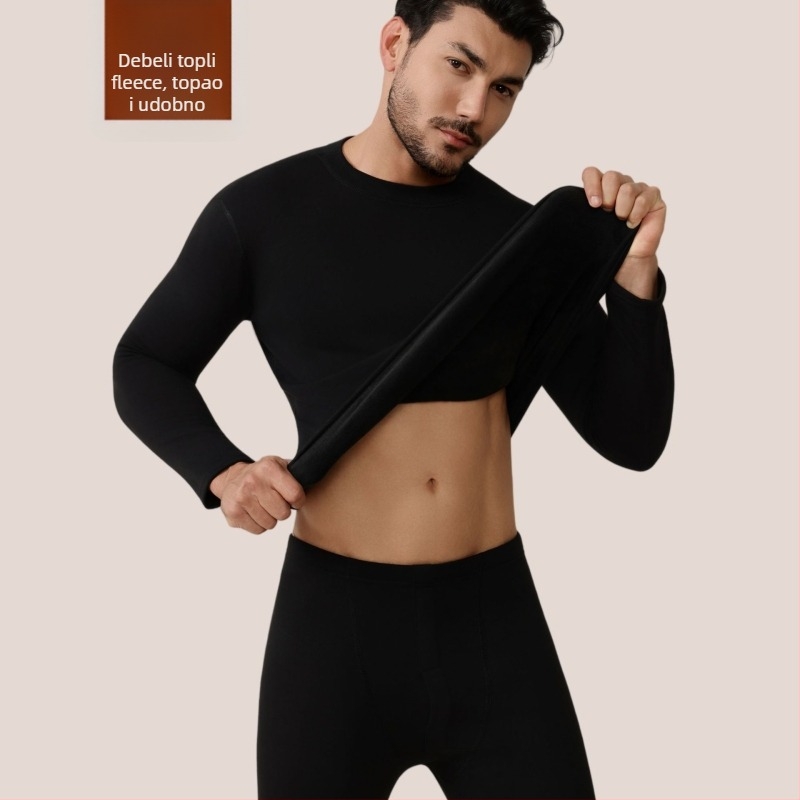 Parni termalni set donjeg i gornjeg rublja – 95% pamuk, fleece podstava od poliestera 80%, tkanina 750 g/m2, ekstra debela 401–500 g/m2, za mlade 18–40 godina.