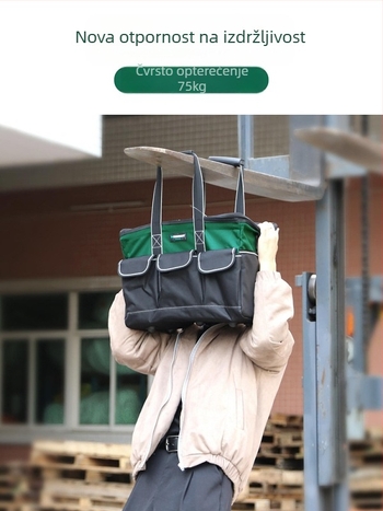 Set torbi za alat od izdržljive Oxford tkanine, debeli i prijenosni – dvije kvadratne torbe s 30% većom kapacitetom i 3D dizajnom, s remenima, za kućnu upotrebu