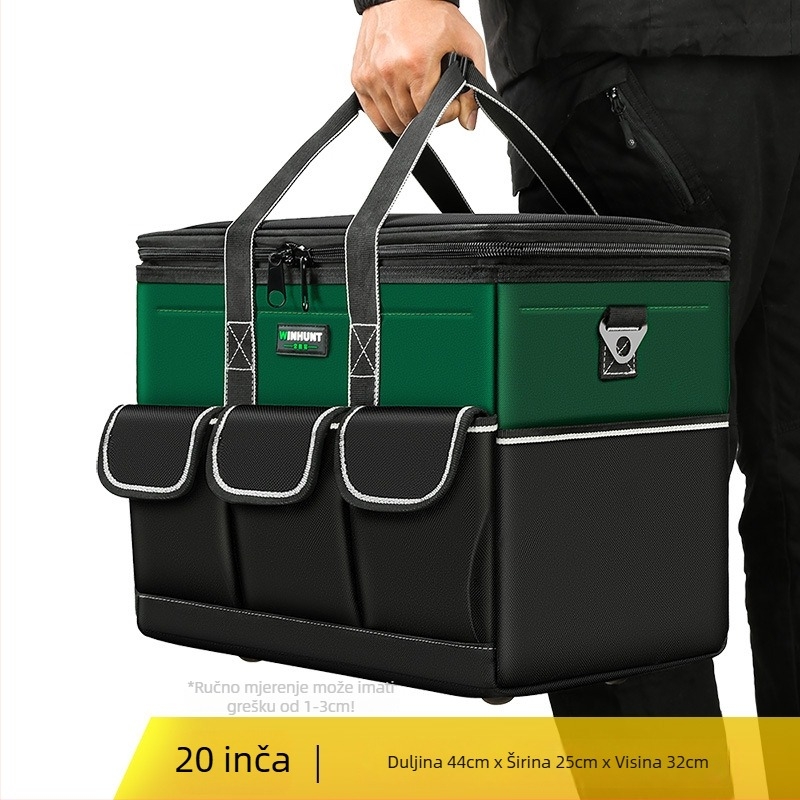 Set torbi za alat od izdržljive Oxford tkanine, debeli i prijenosni – dvije kvadratne torbe s 30% većom kapacitetom i 3D dizajnom, s remenima, za kućnu upotrebu
