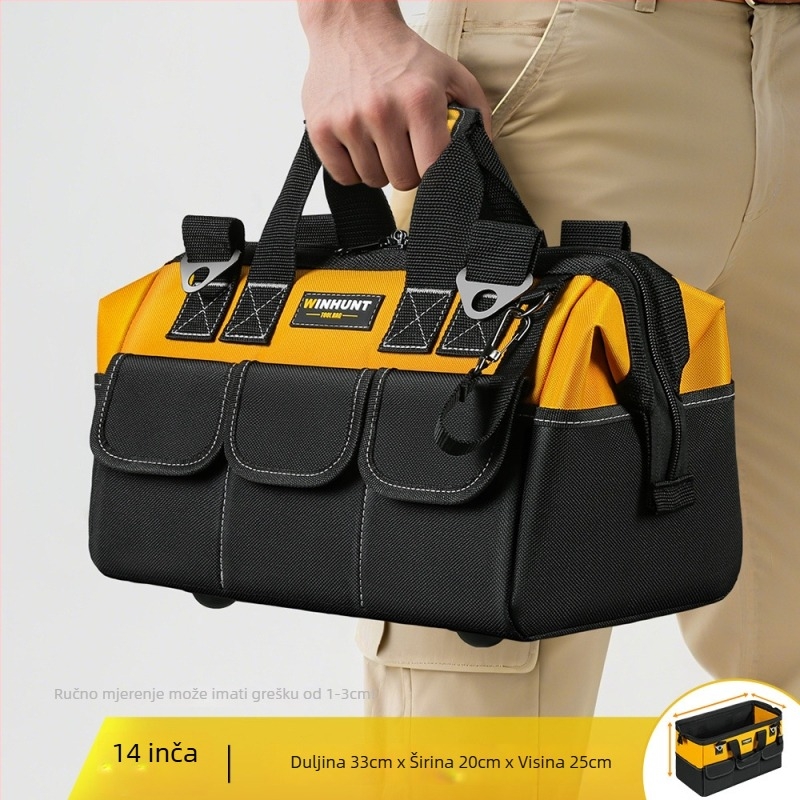 Set torbi za alat od izdržljive Oxford tkanine, debeli i prijenosni – dvije kvadratne torbe s 30% većom kapacitetom i 3D dizajnom, s remenima, za kućnu upotrebu