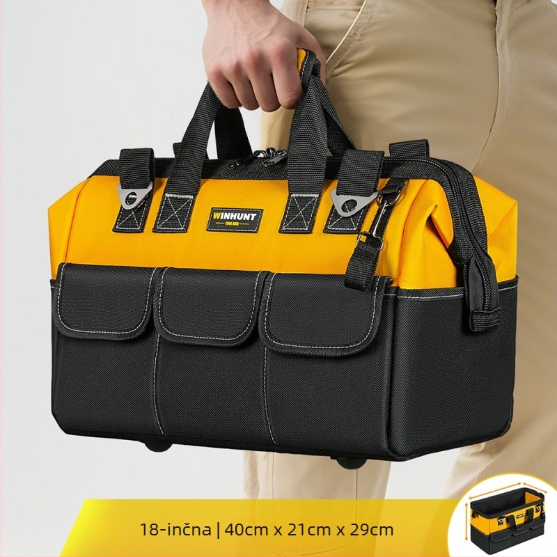 Set torbi za alat od izdržljive Oxford tkanine, debeli i prijenosni – dvije kvadratne torbe s 30% većom kapacitetom i 3D dizajnom, s remenima, za kućnu upotrebu