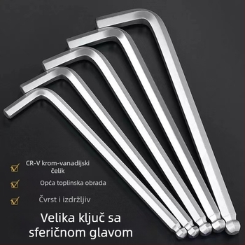 Set imbus ključeva s unutarnjim šesterokutom, L-oblik kuglične glave