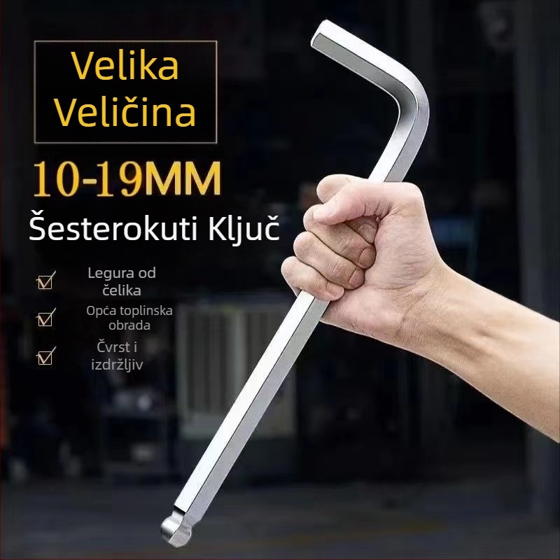 Set imbus ključeva s unutarnjim šesterokutom, L-oblik kuglične glave