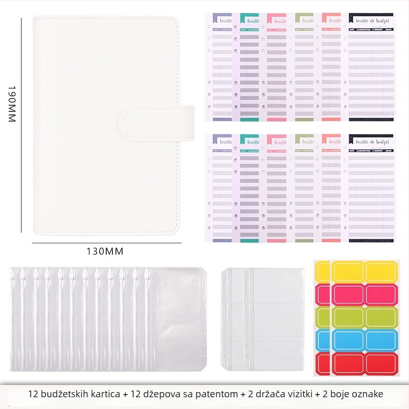 Macaron stil bilježnica s odvojivim listovima, PU kožnim omotom, Dowling papir, 80 g/m², 100–200 stranica