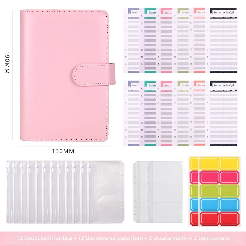 Macaron stil bilježnica s odvojivim listovima, PU kožnim omotom, Dowling papir, 80 g/m², 100–200 stranica