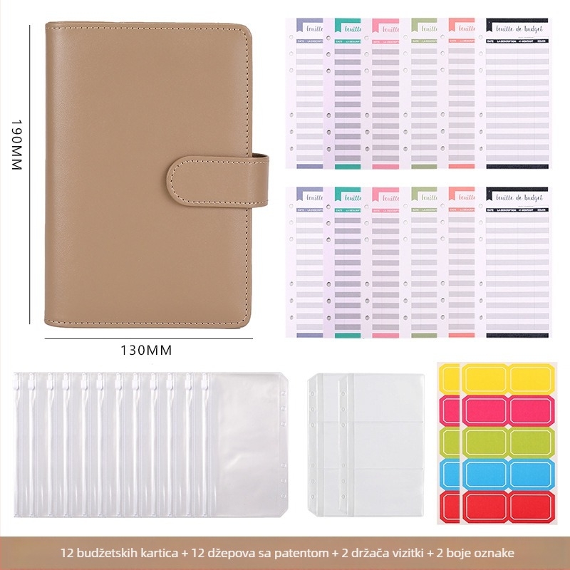 Macaron stil bilježnica s odvojivim listovima, PU kožnim omotom, Dowling papir, 80 g/m², 100–200 stranica