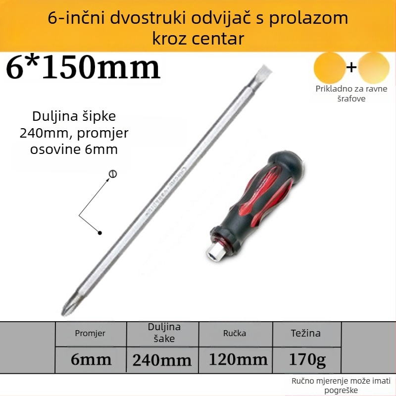 Skup šrafcigala s magnetskim krom-vanadijem čelika, križna i ravna glava, PP/TPR držač