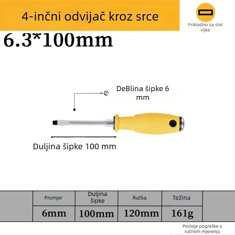 Skup šrafcigala s magnetskim krom-vanadijem čelika, križna i ravna glava, PP/TPR držač