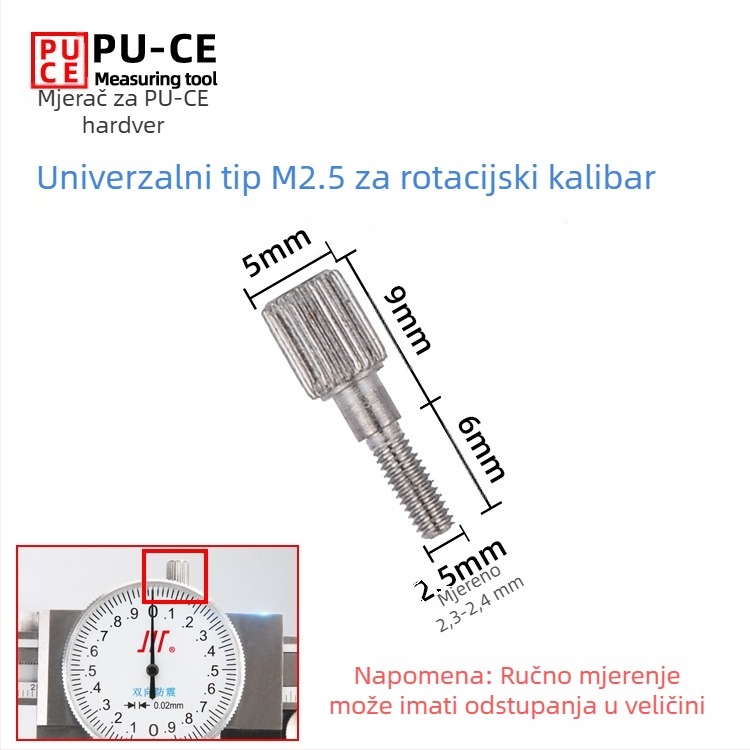 Set pričvrsnih vijaka za Vernier kaliper — zaključavajući vijci za digitalni mjerni visinomjer i mjerni dubinomjer