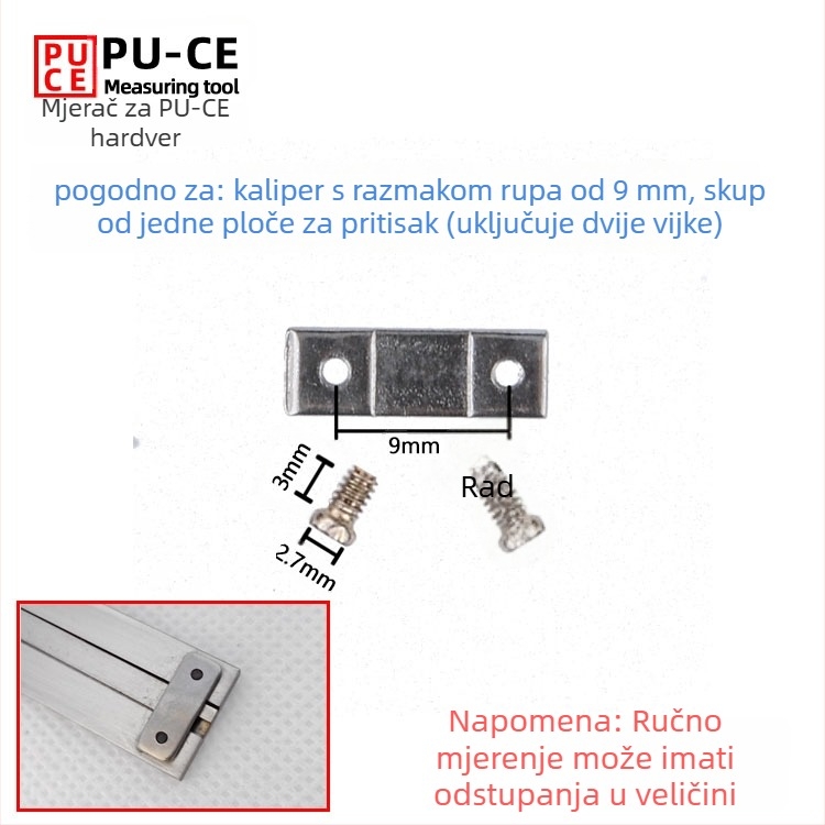 Set pričvrsnih vijaka za Vernier kaliper — zaključavajući vijci za digitalni mjerni visinomjer i mjerni dubinomjer