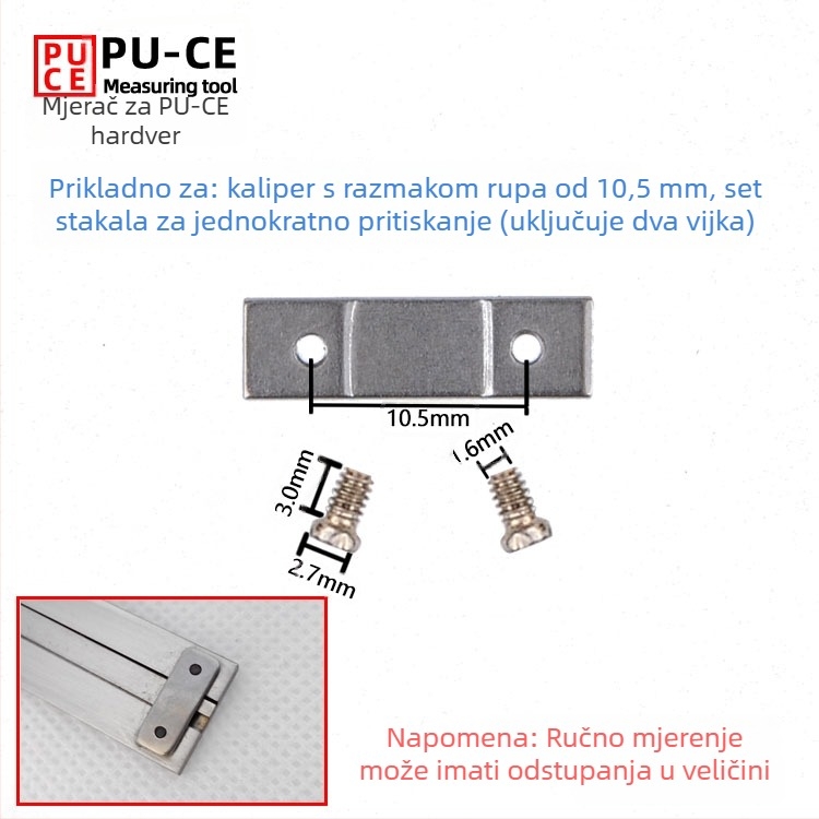 Set pričvrsnih vijaka za Vernier kaliper — zaključavajući vijci za digitalni mjerni visinomjer i mjerni dubinomjer