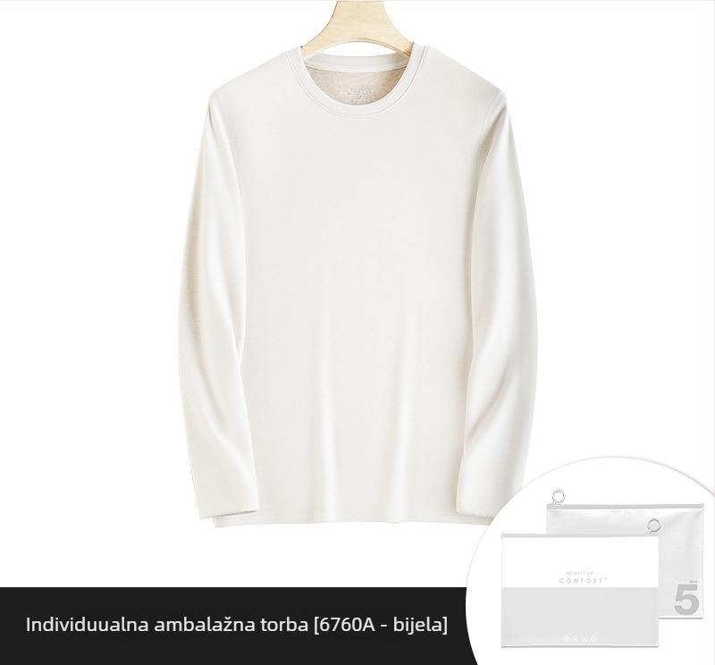 Muški termalni set od viskoze s baršunastom podstavom, ekstra debeli, okrugli ovratnik, dugi rukavi, gornji dio i hlače