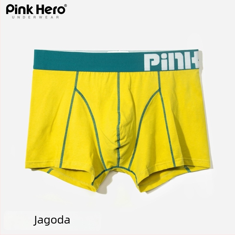 PINKHERO Muške pamukaste bokserice – srednji pojas, jednobojni uzorak, prozračne, antibakterijske, stišću stomak