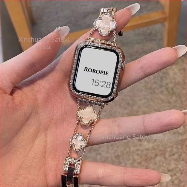 Gucini nehrđajući čelični remen za Apple Watch sa motivom četiri lista, 20/22 mm, 45 g