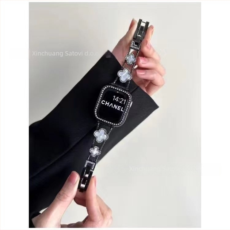 Gucini nehrđajući čelični remen za Apple Watch sa motivom četiri lista, 20/22 mm, 45 g