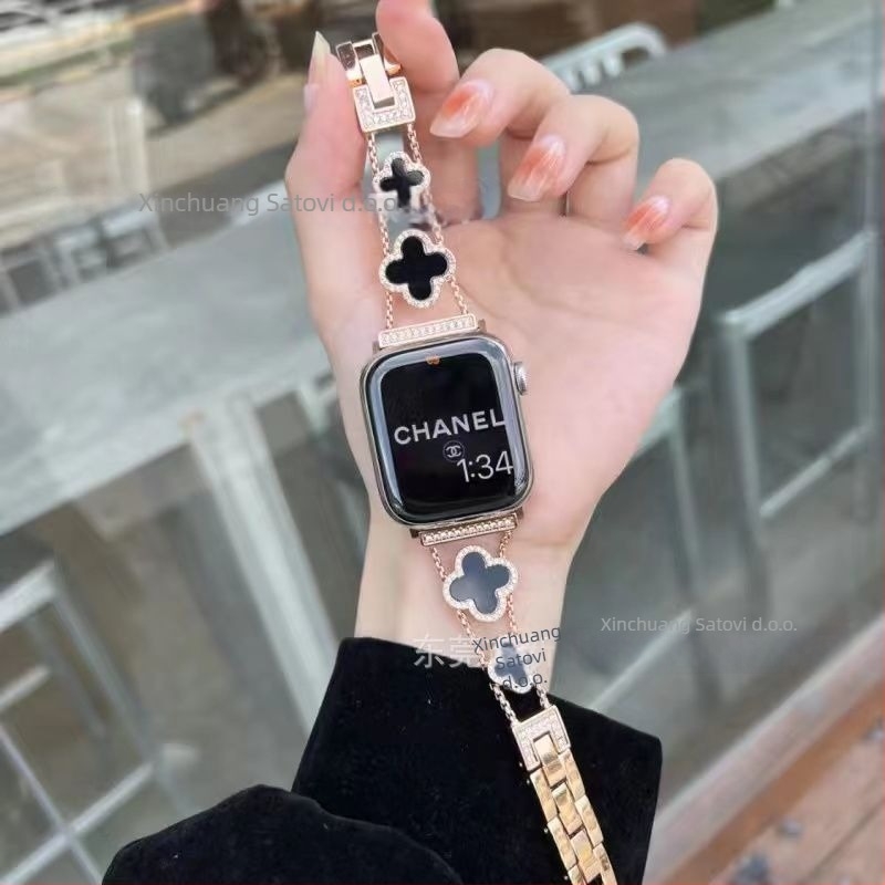 Gucini nehrđajući čelični remen za Apple Watch sa motivom četiri lista, 20/22 mm, 45 g