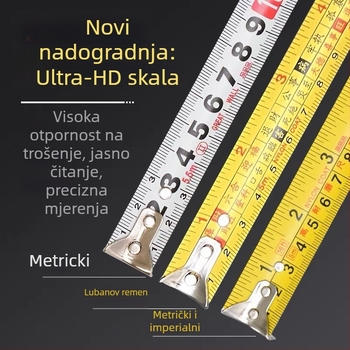 Great Wall Seiko mjerač trake – visoko ugljično čelik, s tri kočnice, Luban ravnalo