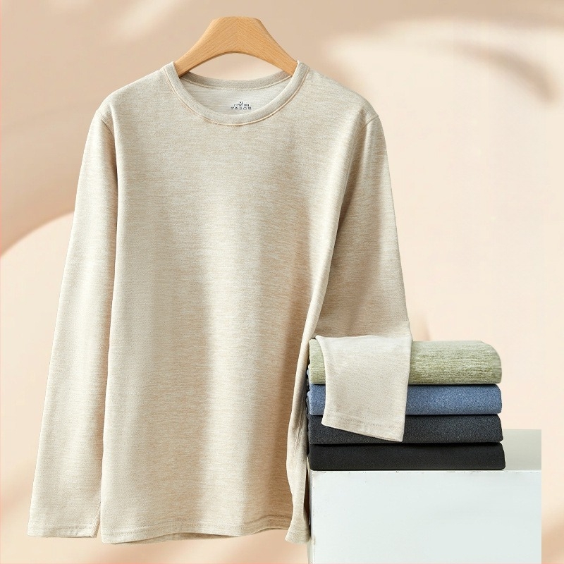 Unisex termalni set donjeg rublja — mješavina vune i svile, viskoze, spandeksa i poliestera; velur završetak; srednja težina; okrugli vrat, dugi rukavi; gornji dio + hlače