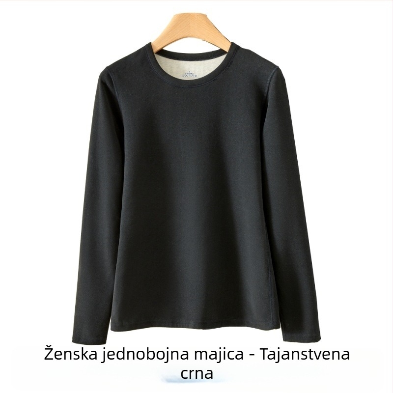 Unisex termalni set donjeg rublja — mješavina vune i svile, viskoze, spandeksa i poliestera; velur završetak; srednja težina; okrugli vrat, dugi rukavi; gornji dio + hlače