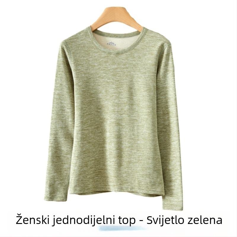 Unisex termalni set donjeg rublja — mješavina vune i svile, viskoze, spandeksa i poliestera; velur završetak; srednja težina; okrugli vrat, dugi rukavi; gornji dio + hlače