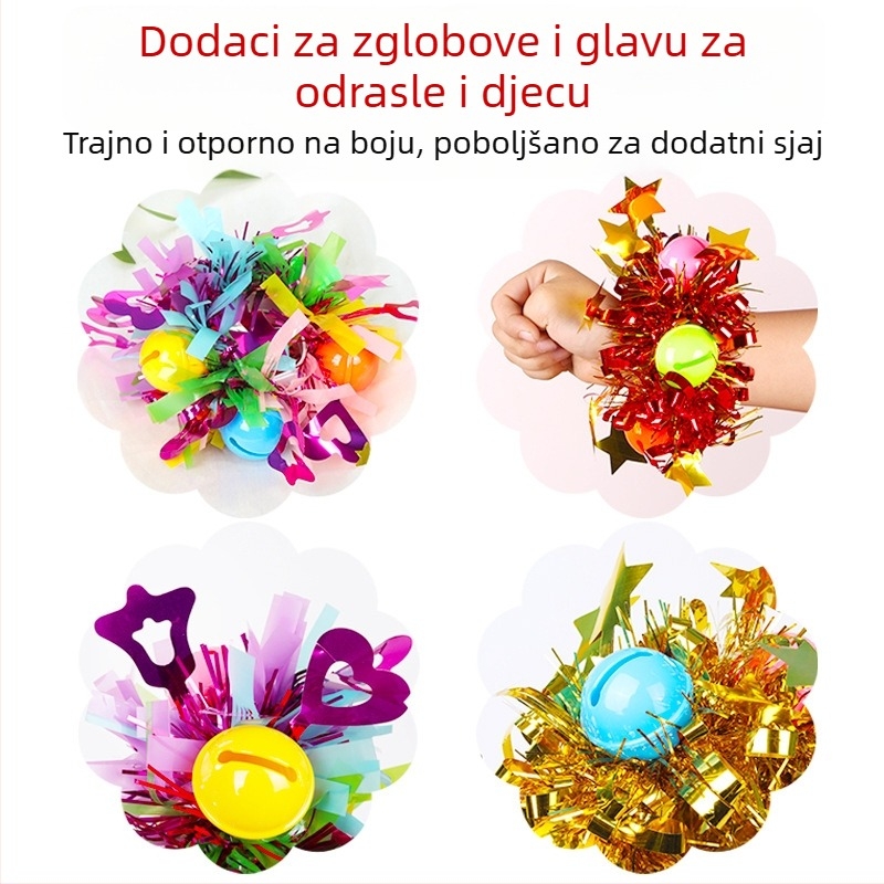 Elastični cvijet za zapešće sa zvoncem za dječje plesne nastupe