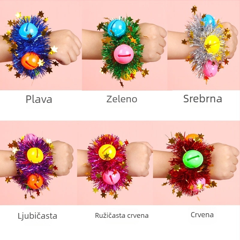 Elastični cvijet za zapešće sa zvoncem za dječje plesne nastupe
