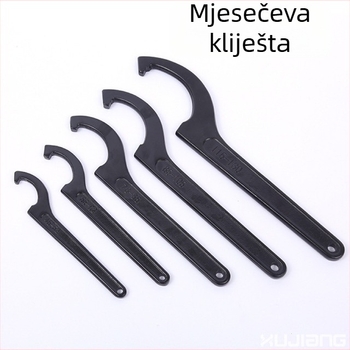 Kuka-glava s polumjesecom, amortizirajući vodovodni alat za popravke poklopca vodomjera; Materijal: 45# čelik; Dizajn: bočna rupa za kružnu maticu