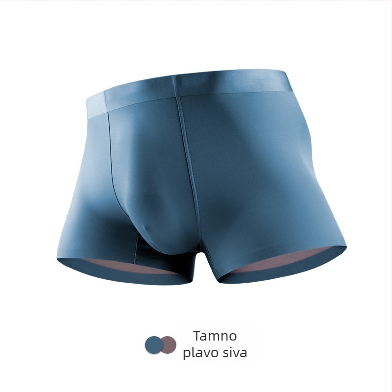 Muške boxerice od ice silk 100S, dvostrani Lenzing Modal, Mulberry Silk, srednji pojas, prozračne, bezšivne