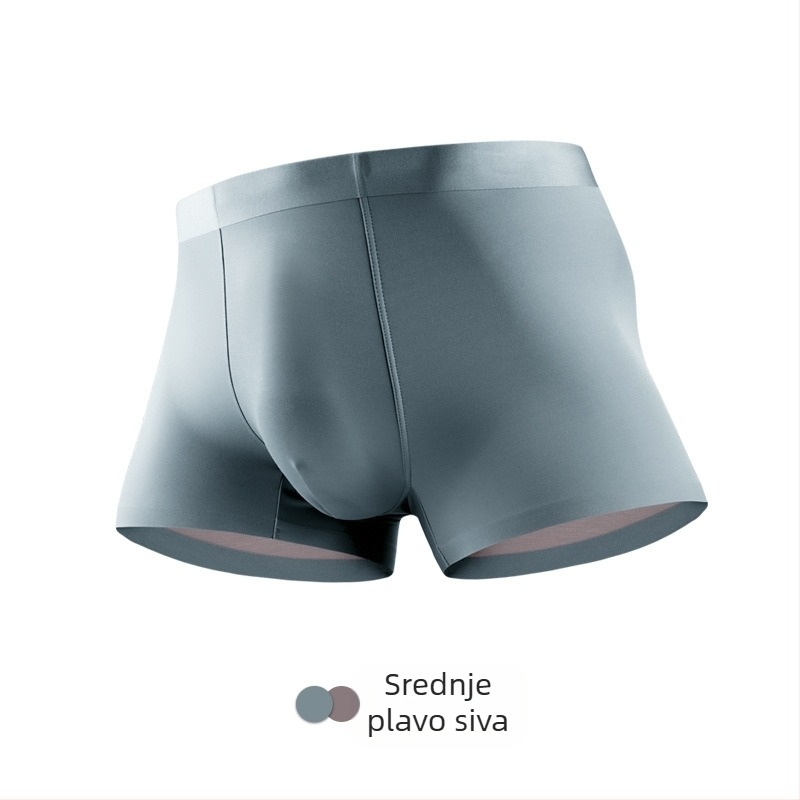 Muške boxerice od ice silk 100S, dvostrani Lenzing Modal, Mulberry Silk, srednji pojas, prozračne, bezšivne